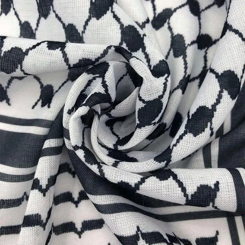 Kaffiyeh Scarf Plaid Print Hijab