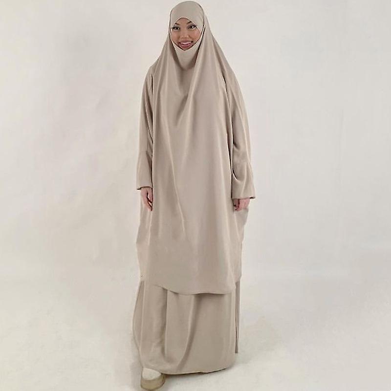 Flowing Jilbab Set with Long Hijab & Skirt