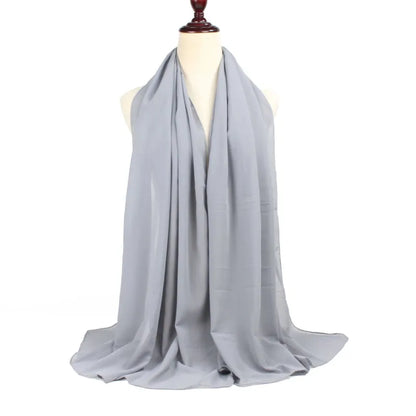 Pearl chiffon scarf solid color shawl