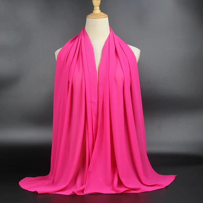 Pearl chiffon scarf solid color shawl