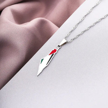 Palestine Flag Necklace