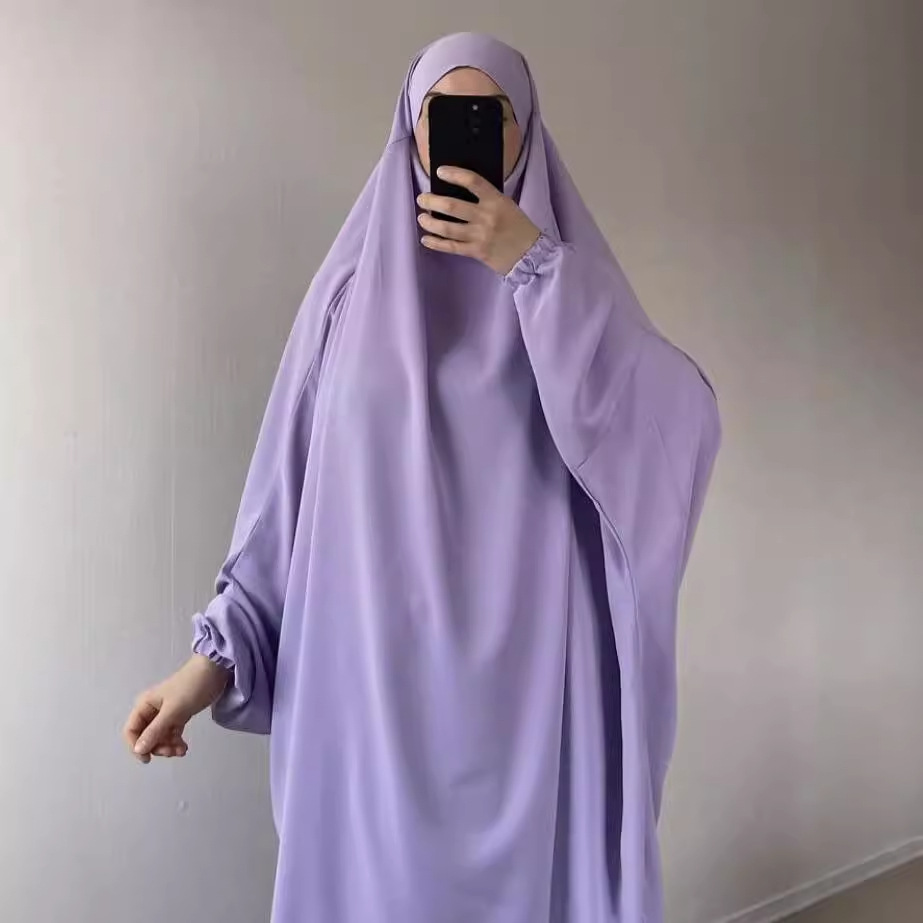 Flowing Jilbab Set with Long Hijab & Skirt