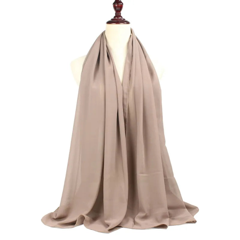 Pearl chiffon scarf solid color shawl