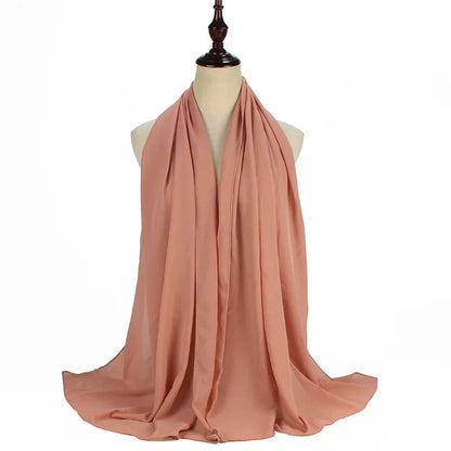 Pearl chiffon scarf solid color shawl