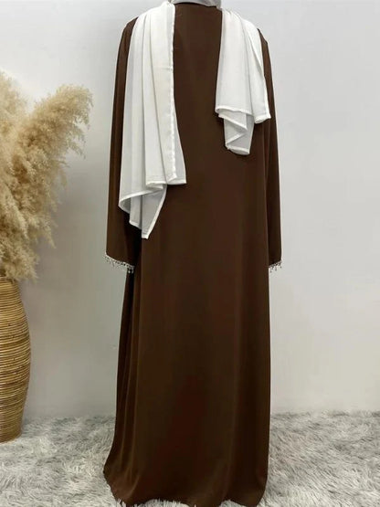 Abaya Set with rhinestone and Inner Dress