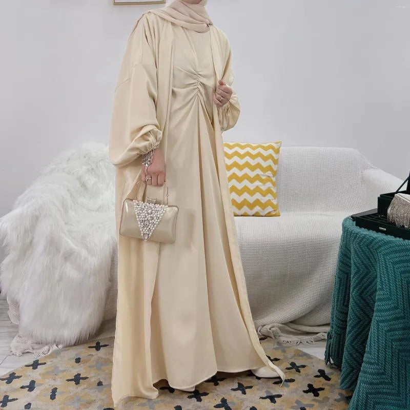 3 Piece Open Abaya Matching Set