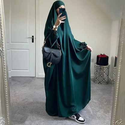 Ramadan Eid Hooded Abaya Women Prayer Garment