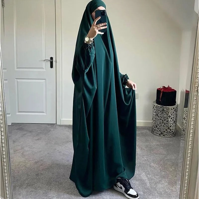 Ramadan Eid Hooded Abaya Women Prayer Garment