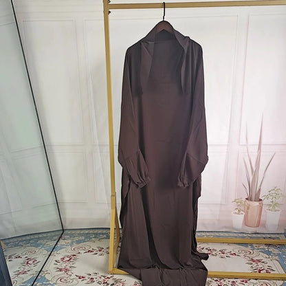 Ramadan Eid Hooded Abaya Women Prayer Garment