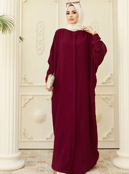 Modest Abaya Long Sleeve Dress for Muslim