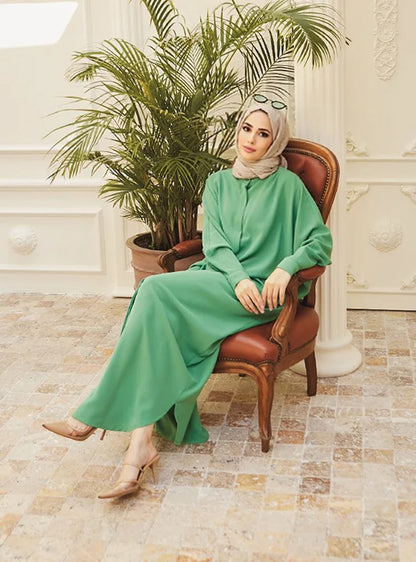 Modest Abaya Long Sleeve Dress for Muslim