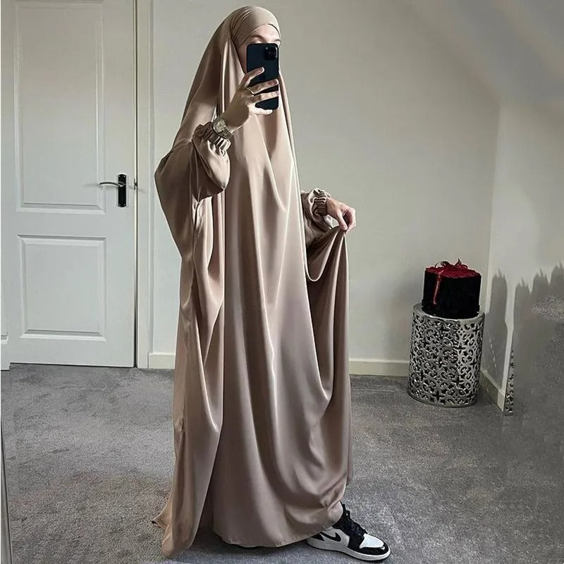 Ramadan Eid Hooded Abaya Women Prayer Garment