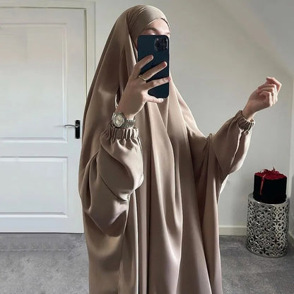 Ramadan Eid Hooded Abaya Women Prayer Garment