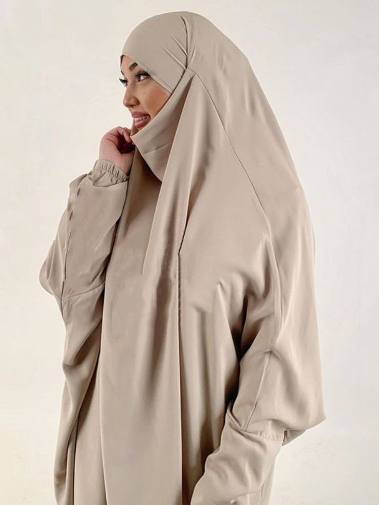 Flowing Jilbab Set with Long Hijab & Skirt