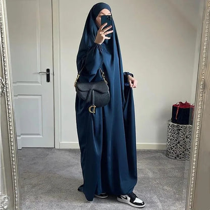 Ramadan Eid Hooded Abaya Women Prayer Garment