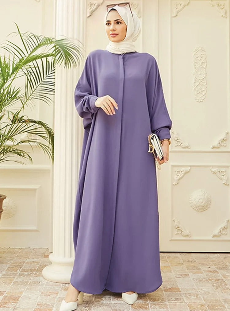 Fashion Single Breasted Muslim Dresses