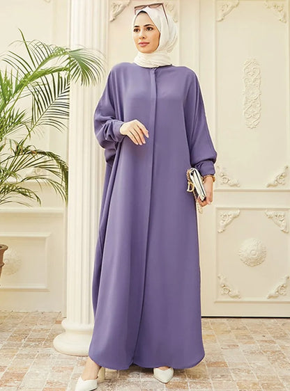 Modest Abaya Long Sleeve Dress for Muslim