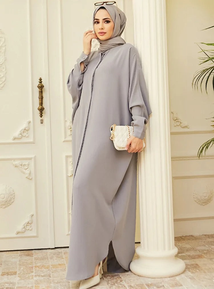 Modest Abaya Long Sleeve Dress for Muslim