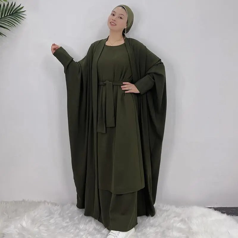 AAAADONE Women's Abaya Long Dress Set