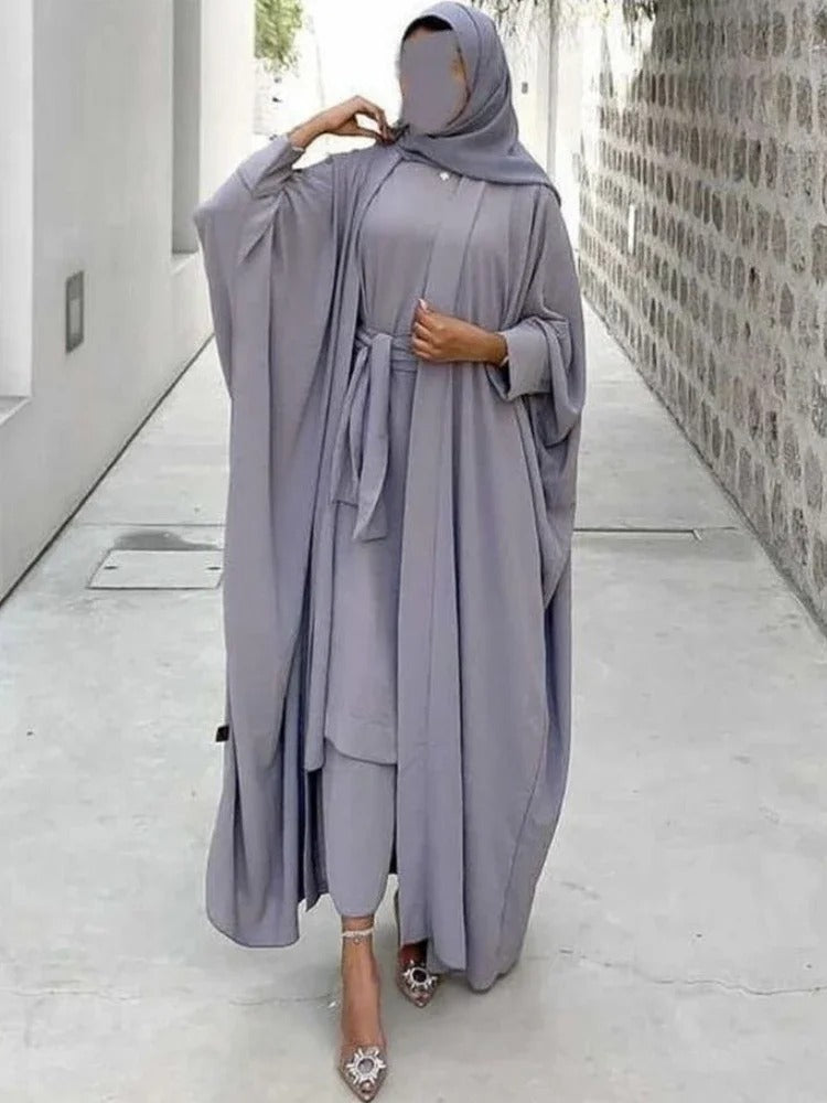 AAAADONE Women's Abaya Long Dress Set