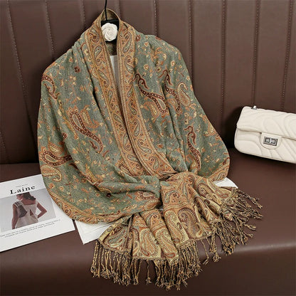 Cashmere Shawl – Women's Printed Warm Scarf