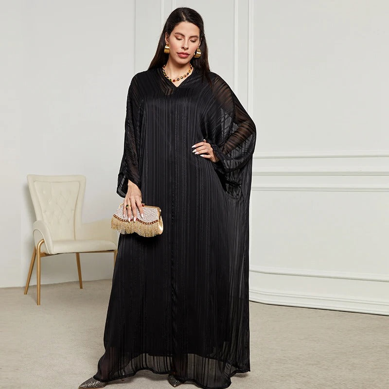 Black Abaya with Batwing Sleeves