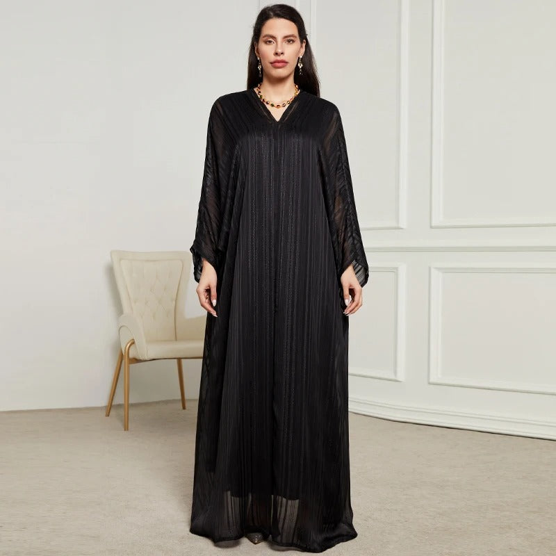 Black Abaya with Batwing Sleeves