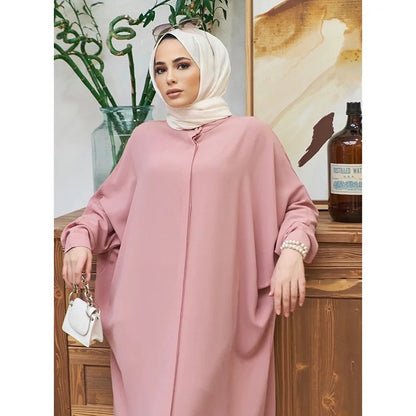 Modest Abaya Long Sleeve Dress for Muslim