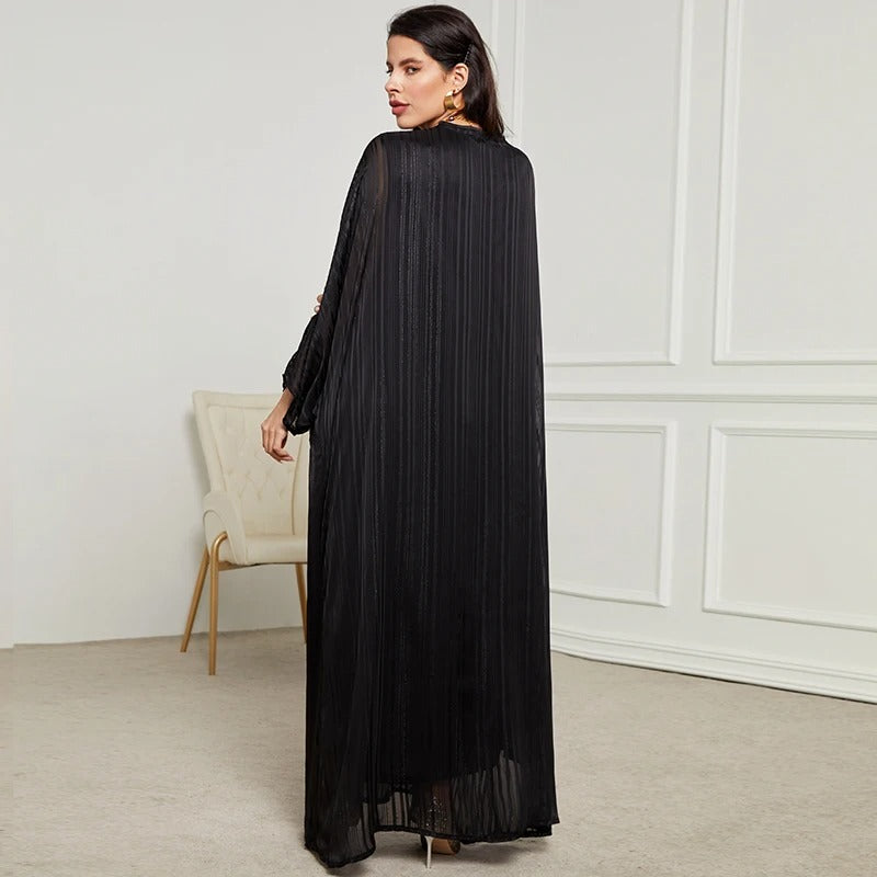 Black Abaya with Batwing Sleeves