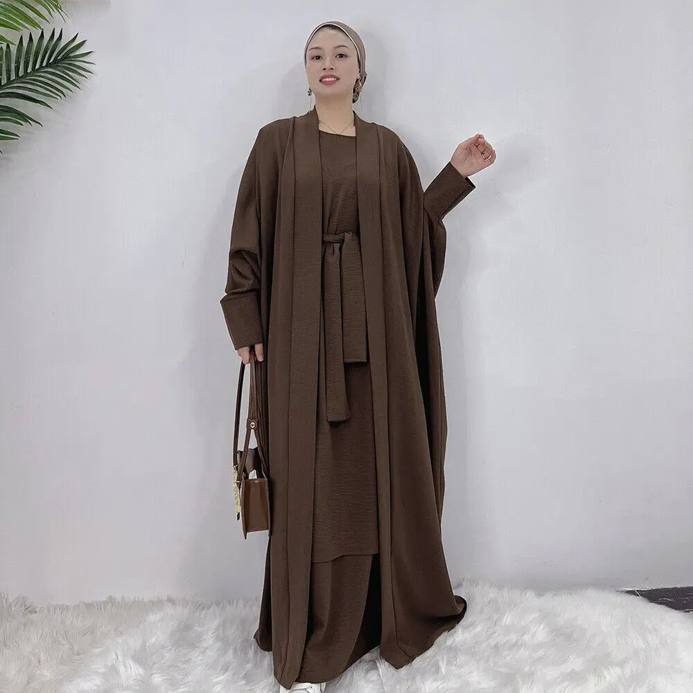 AAAADONE Women's Abaya Long Dress Set