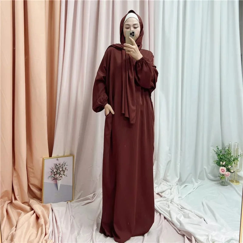 Hooded Abaya Long Dresses Women