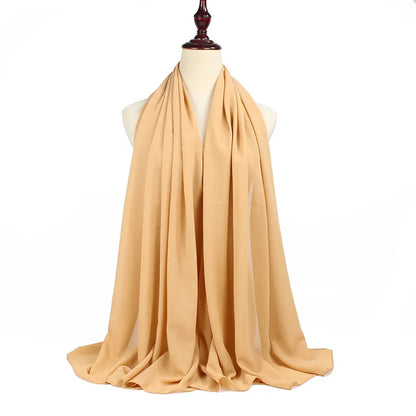 Pearl chiffon scarf solid color shawl