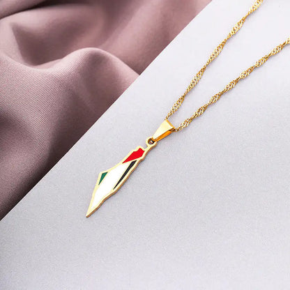 Palestine Flag Necklace